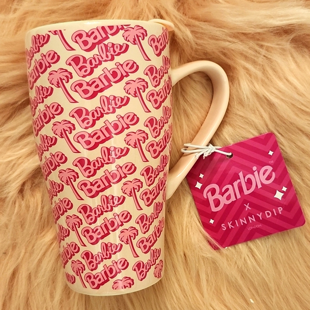 Brand New BARBIE X SKINNY DIP CERAMIC TRAVEL MUG